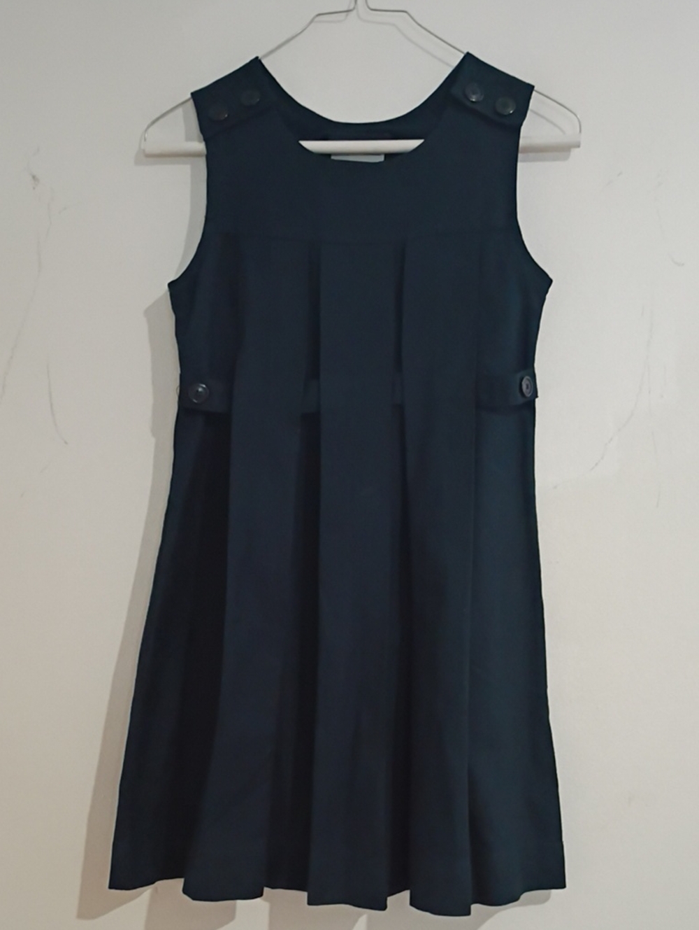 Lands' End Navy Blue Pleated School Dress